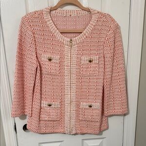 Women's Pink Knit Jacket